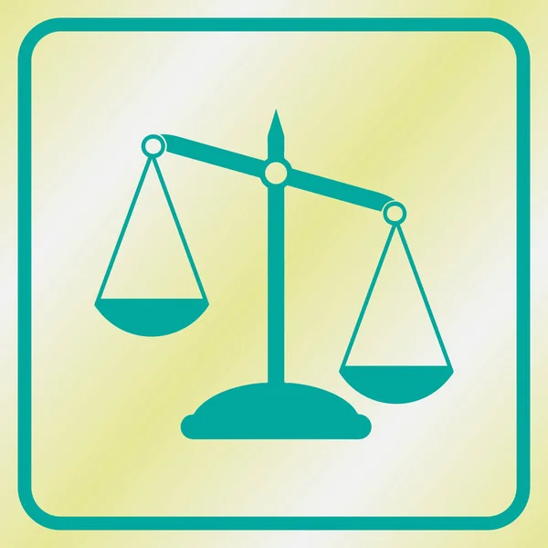 Igazságügyi skála ikonra. Web design stílusban — Stock Vector