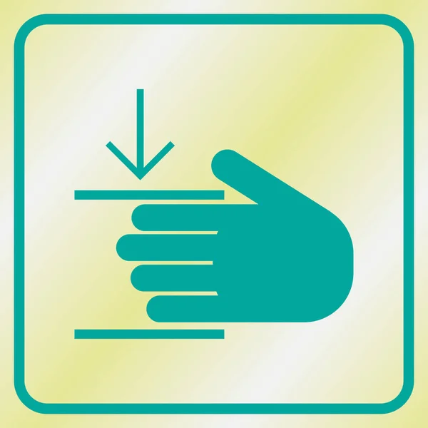 Icona della mano. stile web design — Vettoriale Stock