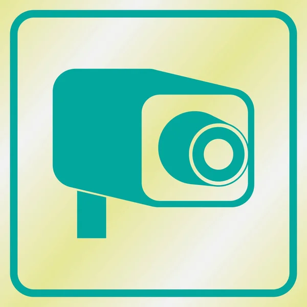 Flat Icon of camcorder. Isolated on grey background. Modern vector illustration for web and mobile. — Stock Vector