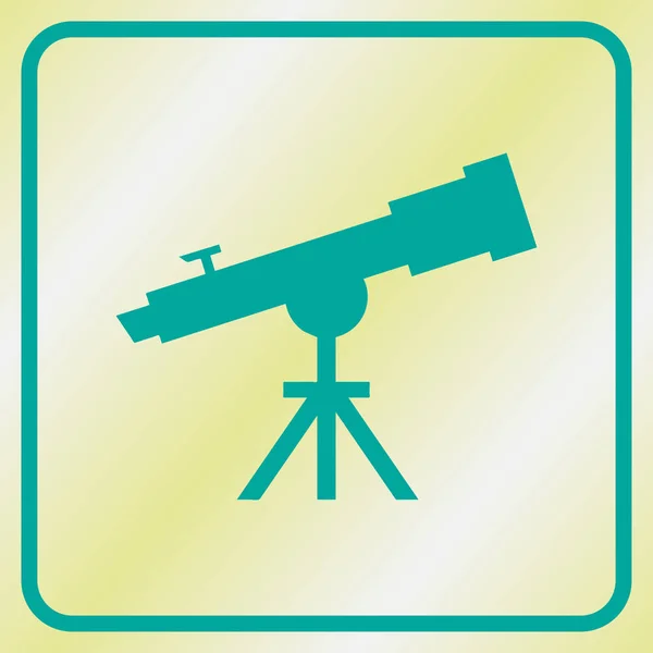 Telescopio vector icono web — Vector de stock