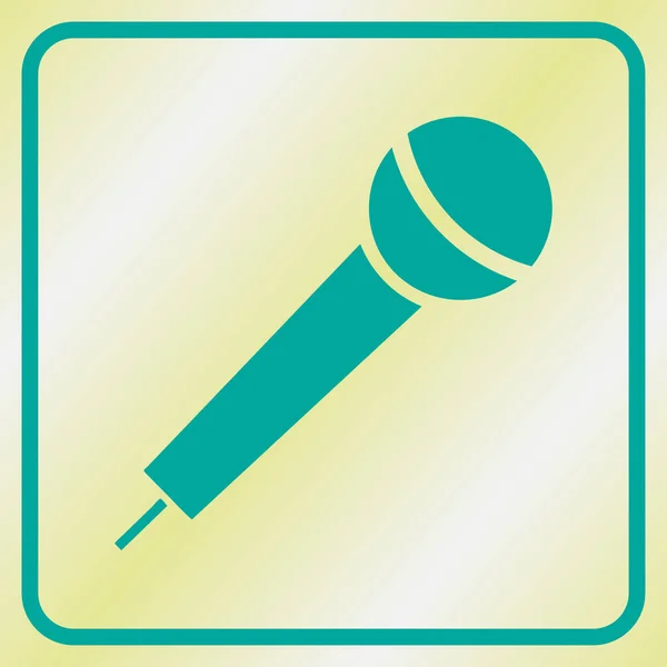 Mikrofon-ikonen vektor, Voice recorder, intervju, karaoke, Eps10 — Stock vektor