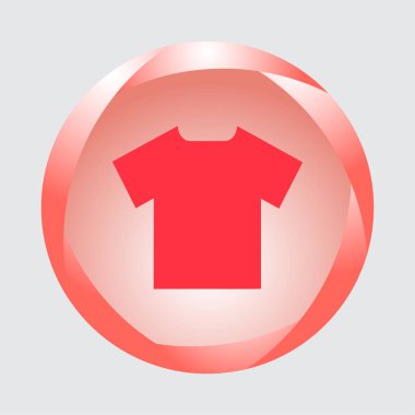 T-shirt simgesi düz stil. Vektör çizim, Eps10.