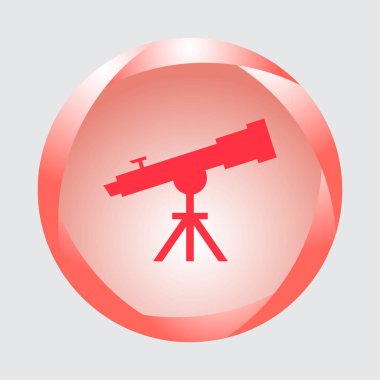 Teleskop simgesi düz stil. Vektör çizim, Eps10.