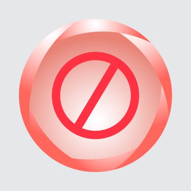 Hiçbir işaret düz stil. Vektör çizim, Eps10.