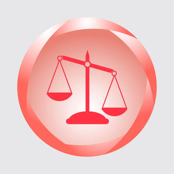 Pictograph of justice scales — Stock Vector