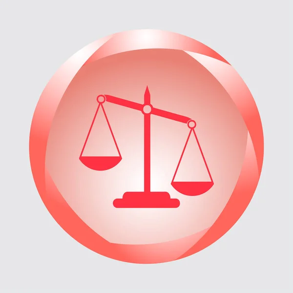 Pictograph of justice scales — Stock Vector