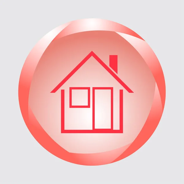 Home Icon Isolated on grey Background — Stock Vector