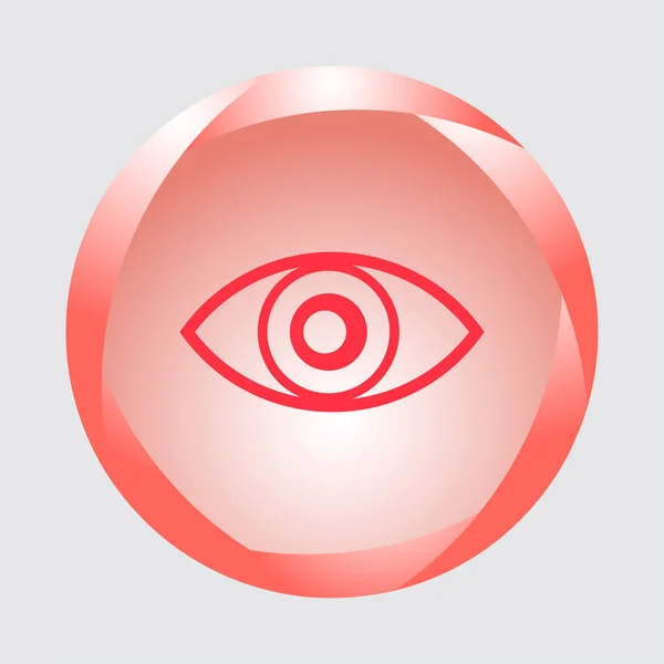 Eye icon flat style. Vector illustration, EPS10. — Stock Vector