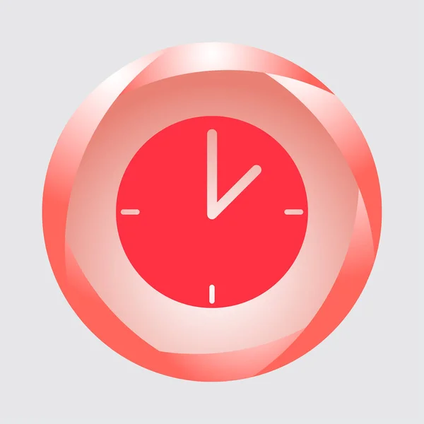 Clock Icon flat style. Vector illustration, EPS10. — Stock Vector