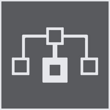 Akış şeması simge vektör.