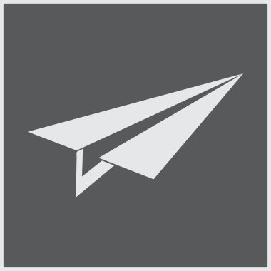 Uçak simge vektör, katı illüstrasyon, sembol