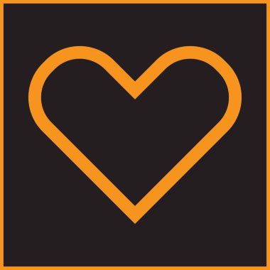 kalp simgeler illüstrasyon vektör. Tam kalp ve inme kalp sembolleri