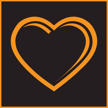 kalp simgeler illüstrasyon vektör. Tam kalp ve inme kalp sembolleri