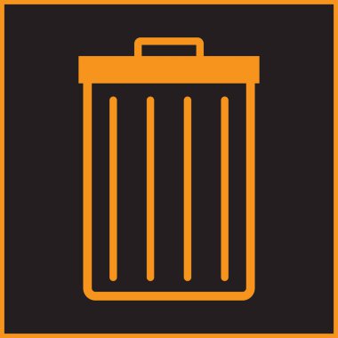 Çöp sepeti simge vektör,