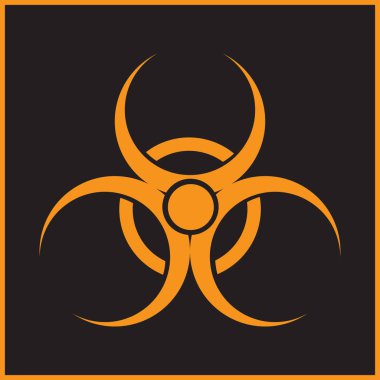 vektör biyolojik tehlike işareti veya simge