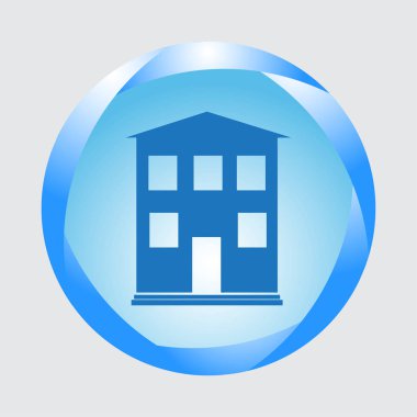 Ev simgesini izole gri arka plan üzerinde