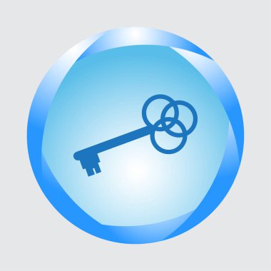 Anahtar simgesi düz stil. Vektör çizim, Eps10.