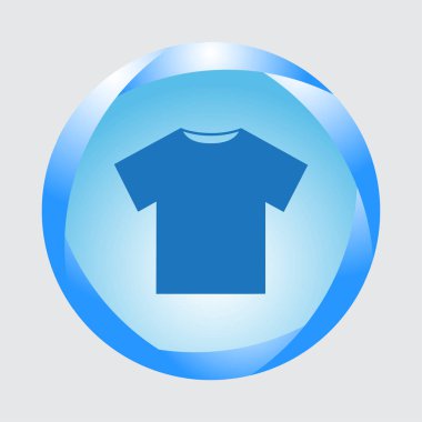 T-shirt simgesi düz stil. Vektör çizim, Eps10.