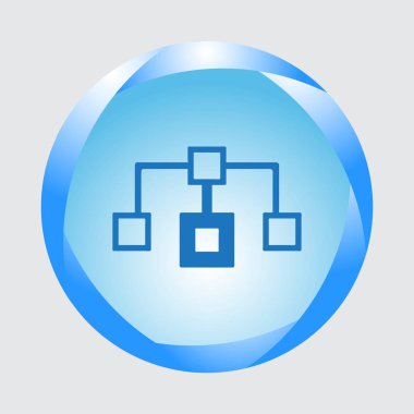 Akış şeması simge vektör.