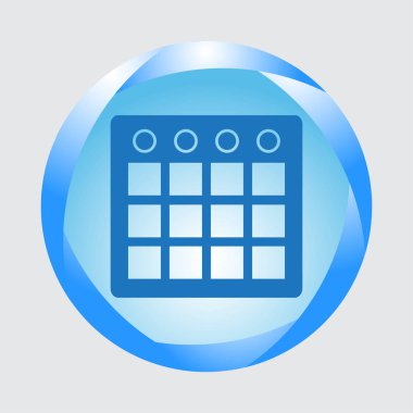 Takvim izole düz Web telefon simgesini