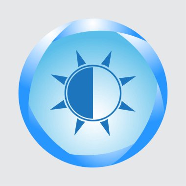 Vektör güneş düz stil. Vektör çizim, Eps10.