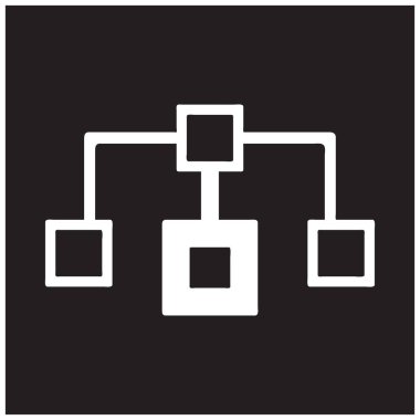 Akış şeması simge vektör.