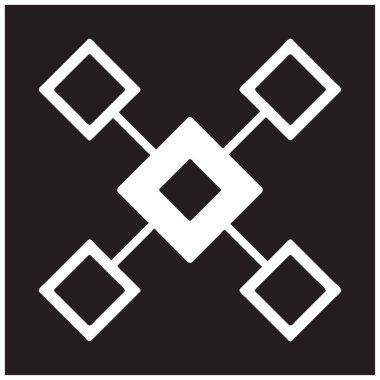 Akış şeması simge vektör.