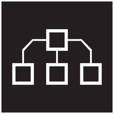 Akış şeması simge vektör.