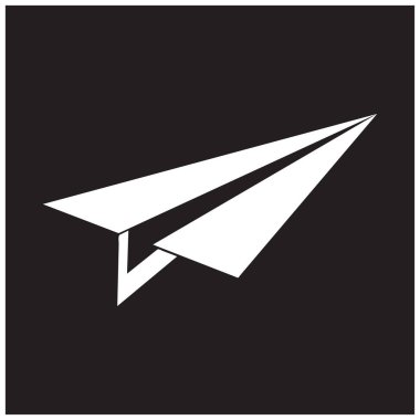 Uçak simge vektör, katı illüstrasyon, sembol