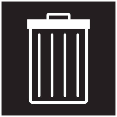 Çöp sepeti simge vektör,