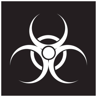vektör biyolojik tehlike işareti veya simge