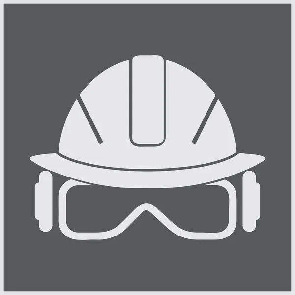 Ilustración vectorial de iconos web - casco de seguridad, casco duro — Vector de stock