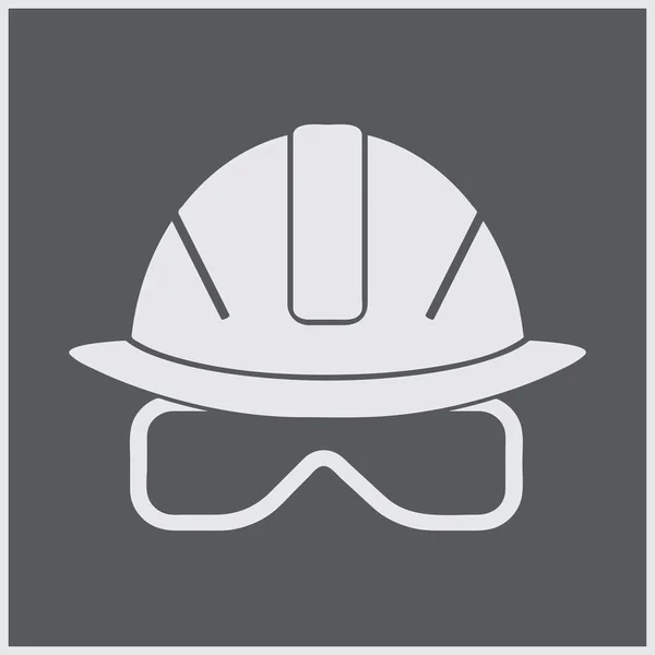 Ilustración vectorial de iconos web - casco de seguridad, casco duro — Vector de stock