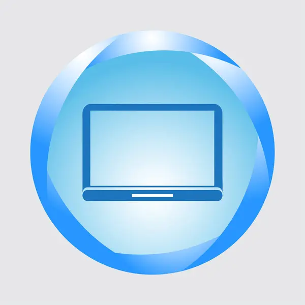 Computerbildschirm-Symbol. Flachbildschirm. Vektorillustration — Stockvektor