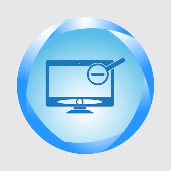Ikonę monitora komputera. Płaski symbol Pc. Ilustracja wektorowa — Wektor stockowy