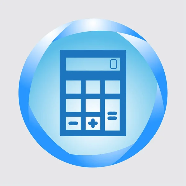 Icono de la calculadora estilo plano. Ilustración vectorial, EPS10 . — Vector de stock