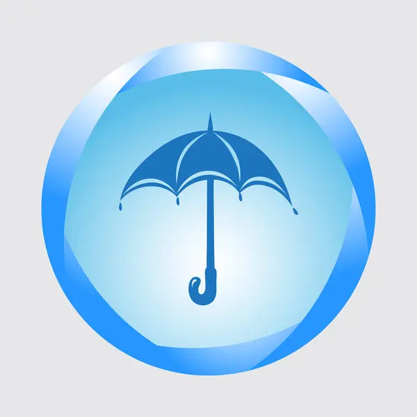 Επίπεδη στυλ εικονίδιο ομπρέλα. Vector εικονογράφηση, Eps10. — Διανυσματικό Αρχείο