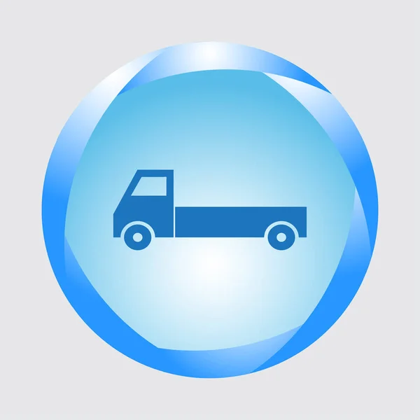 Consegna icona camion in stile piatto. Illustrazione vettoriale, EPS10 . — Vettoriale Stock