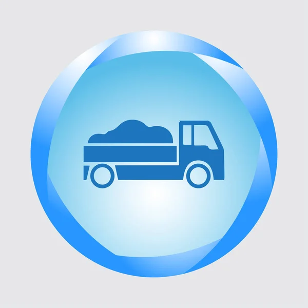 Ícone de caminhão de entrega estilo plano. Ilustração vetorial, EPS10 . — Vetor de Stock