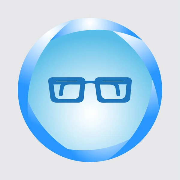 Nörd-glasögon ikonen platt stil. Vektorillustration, Eps10. — Stock vektor