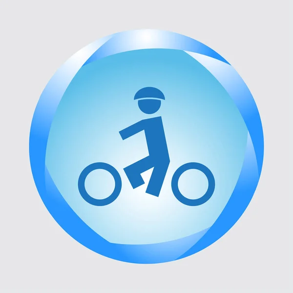 Fiets pictogram vector illustratie — Stockvector