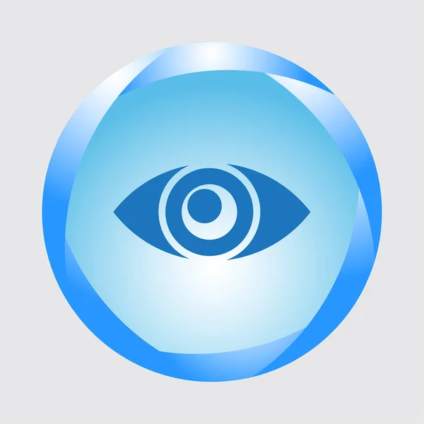 Eye icon flat style. Vector illustration, EPS10. — Stock Vector