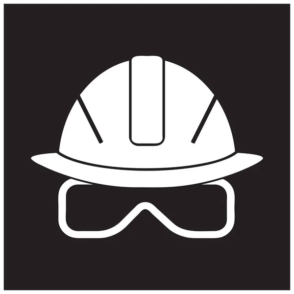 Ilustración vectorial de iconos web - casco de seguridad, casco duro — Vector de stock