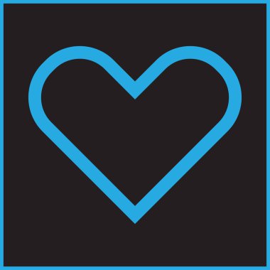 kalp simgeler illüstrasyon vektör. Tam kalp ve inme kalp sembolleri