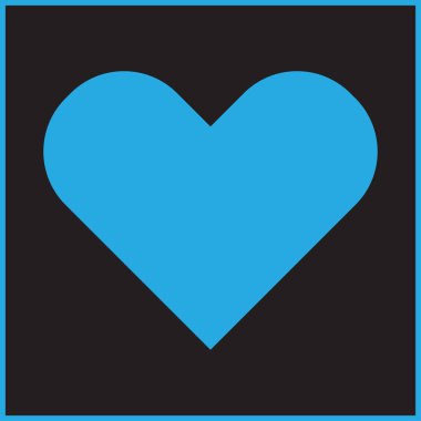 kalp simgeler illüstrasyon vektör. Tam kalp ve inme kalp sembolleri