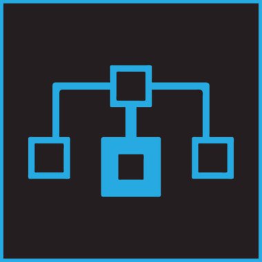 Akış şeması simge vektör.