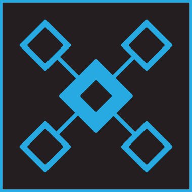 Akış şeması simge vektör.