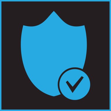 Kalkan web simge vektör.