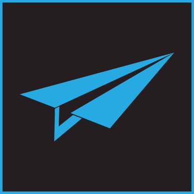 Uçak simge vektör, katı illüstrasyon, sembol