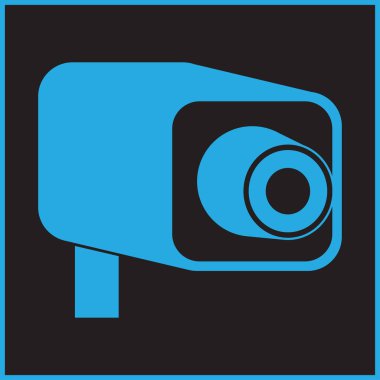 Video kamera düz simgesi. Web ve mobil için modern vektör çizim.